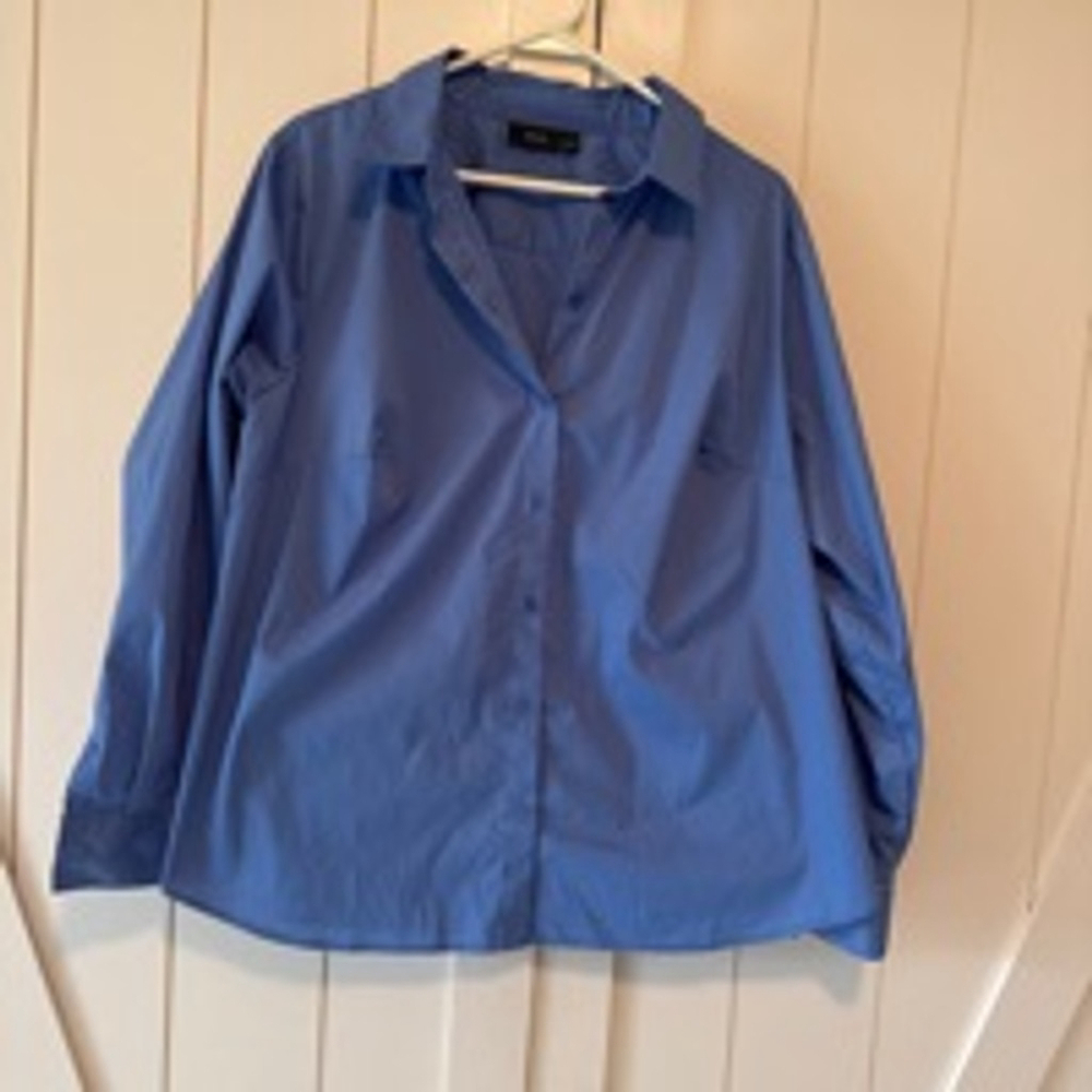 Women's APT. 9 Blouse Shirt 18W Blue
